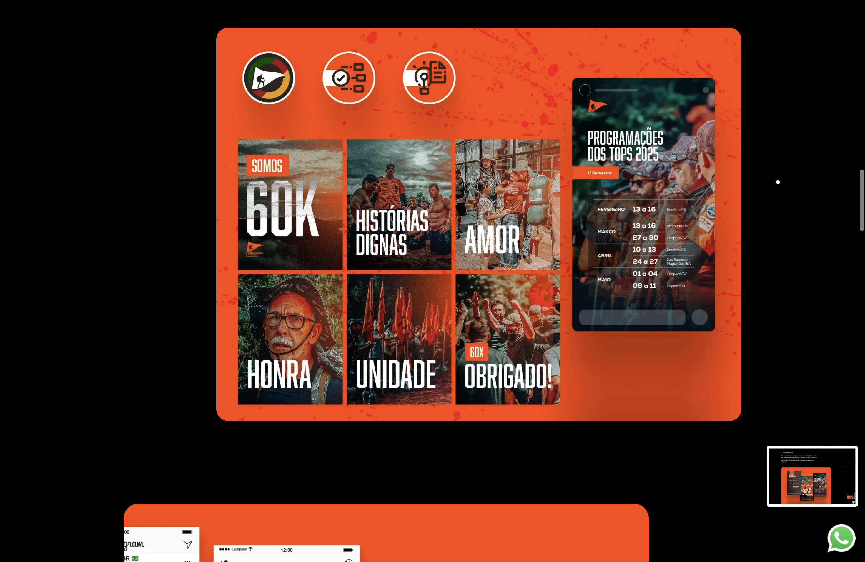 Destaques, posts e stories da nova identidade dos Legendários Sul