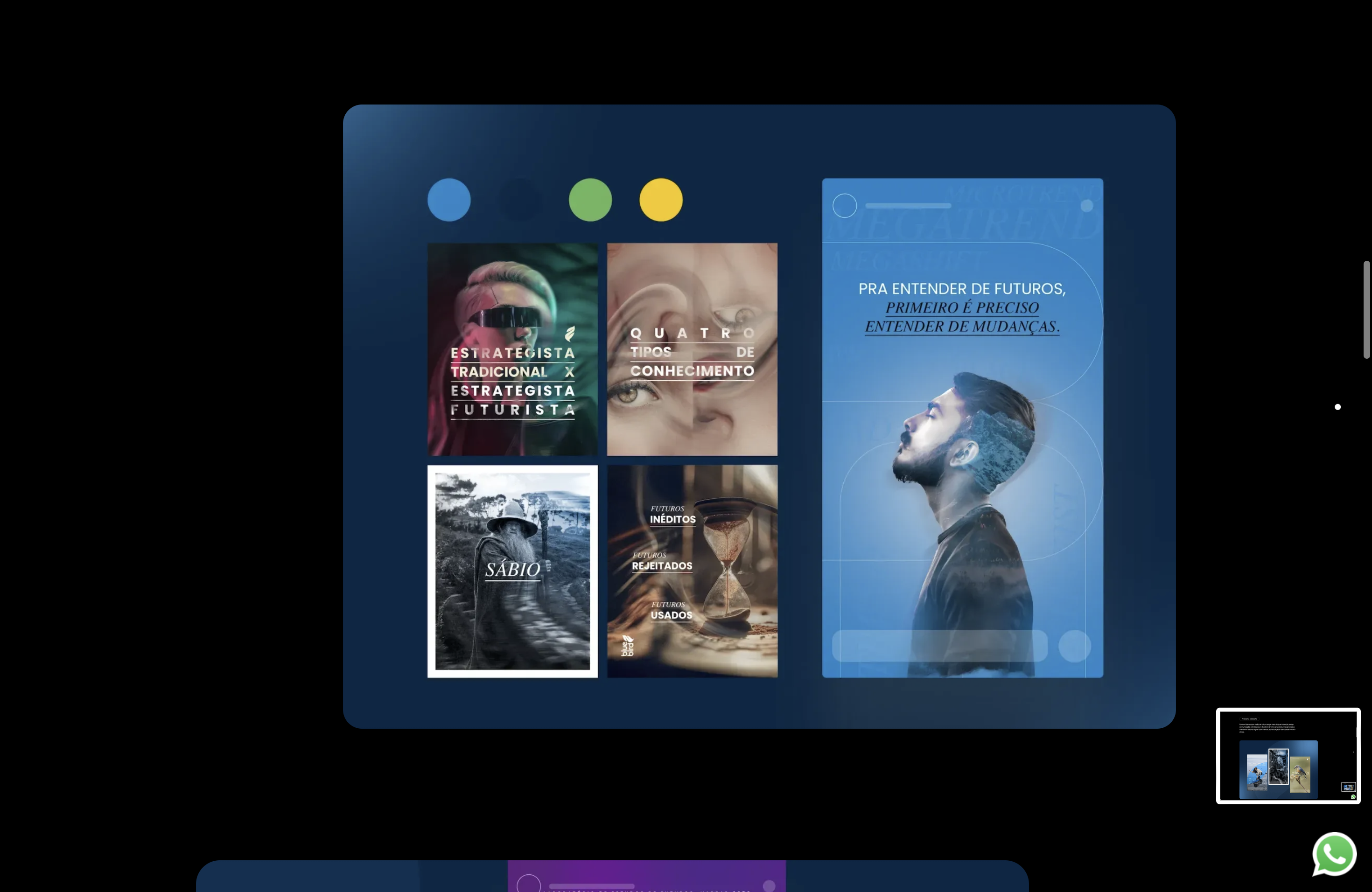 Paleta e posts da identidade Bluebird